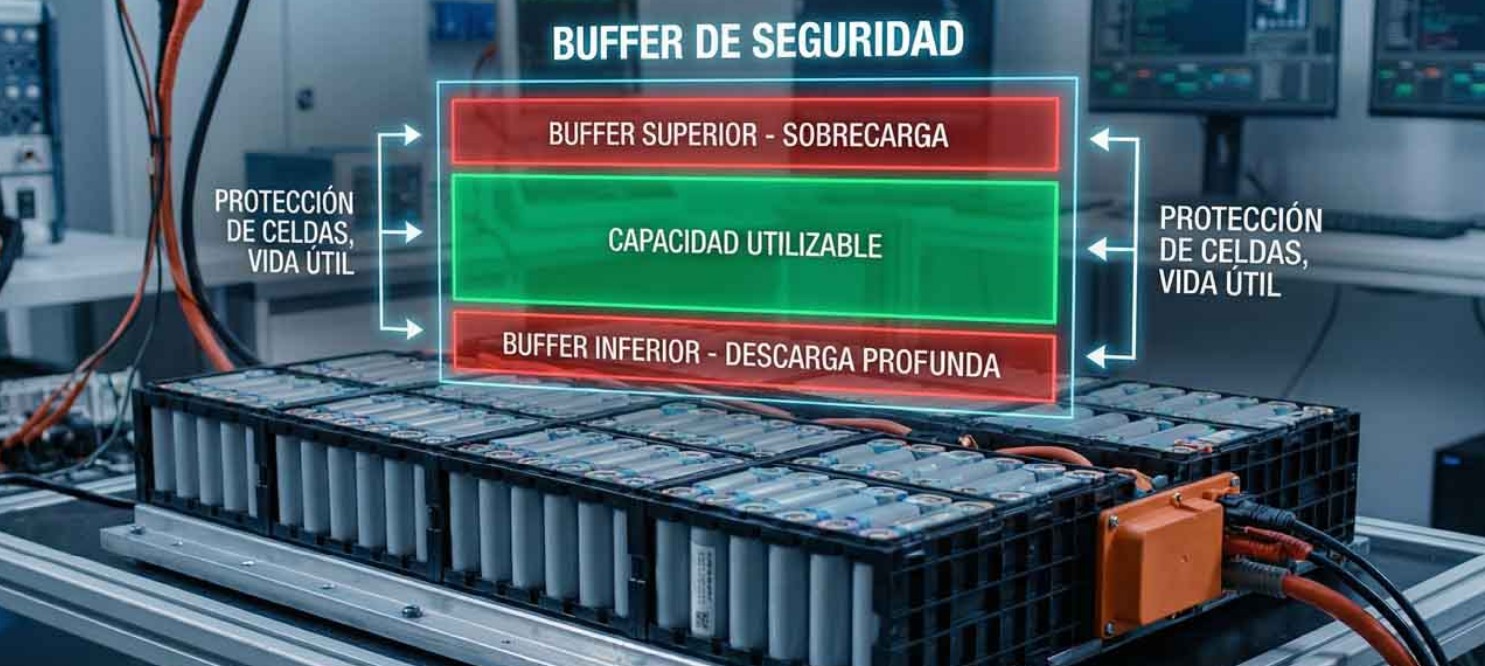 Buffer de seguridad de batería en sistema PHEV